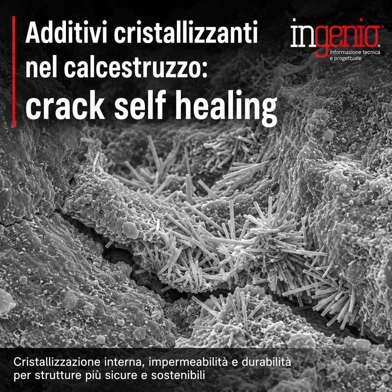 Additivi cristallizzanti nel calcestruzzo: self-healing, impermeabilità e durabilità | Articoli